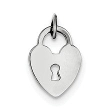 Sterling Silver Heart Lock Charm hide-image