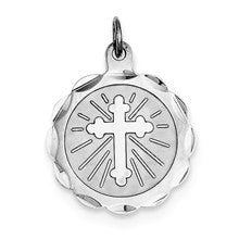 Sterling Silver Cross Disc Charm hide-image