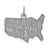 United States Charm in Sterling Silver