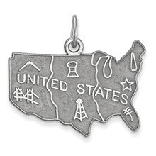 Sterling Silver United States Charm hide-image