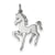 Horse Disc Charm in Sterling Silver