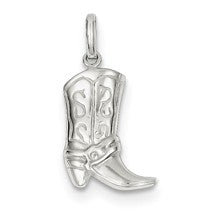 Sterling Silver Cowboy Boot Charm hide-image