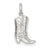 Cowboy Boot Charm in Sterling Silver