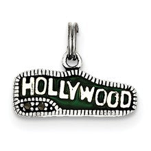 Sterling Silver Green Enameled Hollywood Charm hide-image