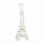 Sterling Silver Eiffel Tower Pendant, Pendants for Necklace