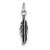 Sterling Silver Antiqued Feather Charm hide-image