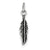 Antiqued Feather Charm in Sterling Silver