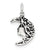 Sterling Silver Antiqued Moon Charm hide-image