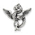 Sterling Silver Antiqued Dragon Charm hide-image