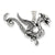 Antiqued Dragon Charm in Sterling Silver