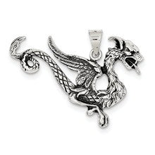 Sterling Silver Antiqued Dragon Charm hide-image