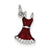 Sterling Silver Enameled Red Dress Charm hide-image