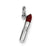 Red Enameled Lipstick Charm in Sterling Silver