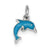 Sterling Silver Enameled Dolphin Charm hide-image