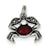 Sterling Silver Enameled Red Crab Charm hide-image