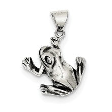 Sterling Silver Antiqued Frog Charm hide-image