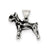 Antiqued Dog Charm in Sterling Silver