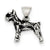 Sterling Silver Antiqued Dog Charm hide-image