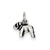 Dog Charm in Sterling Silver