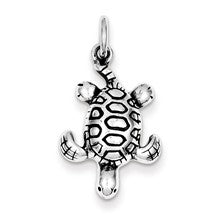 Sterling Silver Antiqued Turtle Charm hide-image