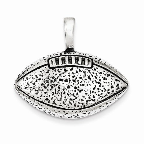 Sterling Silver Antiqued Football Pendant, Pendants for Necklace