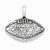 Sterling Silver Antiqued Football Pendant, Pendants for Necklace