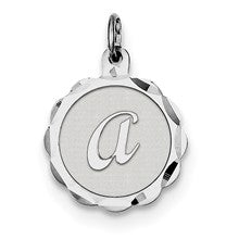 Sterling Silver Brocaded Initial A Charm hide-image