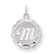 Sterling Silver Brocaded Initial M Charm hide-image