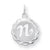 Sterling Silver Brocaded Initial N Charm hide-image