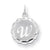 Sterling Silver Brocaded Initial W Charm hide-image