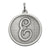 Brocaded Initial E Charm in Sterling Silver