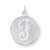 Sterling Silver Brocaded Initial F Charm hide-image