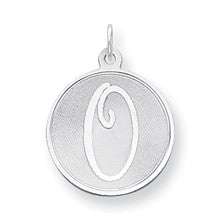 Sterling Silver Brocaded Initial O Charm hide-image