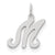 Sterling Silver Stamped Initial M Charm hide-image