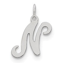 Sterling Silver Stamped Initial N Charm hide-image