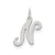 Stamped Initial N Charm in Sterling Silver