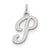 Sterling Silver Stamped Initial P Charm hide-image