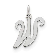 Sterling Silver Stamped Initial W Charm hide-image