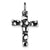 Sterling Silver Antiqued Nugget Cross Charm hide-image