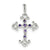 Sterling Silver Purple CZ Cross Charm hide-image