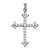 Sterling Silver CZ Budded Cross Charm hide-image