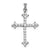 CZ Budded Cross Charm in Sterling Silver