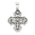 Antiqued 4-way Medal; Charm in Sterling Silver