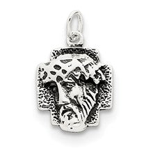 Sterling Silver Antiqued Ecce Homo Medal; Charm hide-image