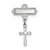 Polished CZ Cross Pin Charm in Sterling Silver