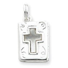 Sterling Silver & Mother of Pearl Bible Charm hide-image