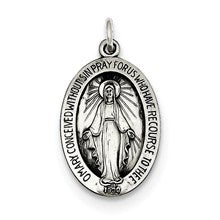 Sterling Silver Antiqued Miraculous Medal; Charm hide-image