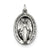 Antiqued Miraculous Medal; Charm in Sterling Silver