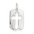 Sterling Silver Dog Tag Cross Charm hide-image