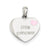 Enameled & CZ Heart Cross Charm in Sterling Silver